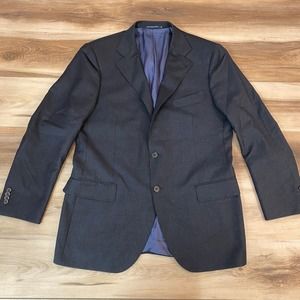 Suit Supply Blazer Mens 46 US Gray Lazio Slim Fit Jacket Reda Wool Super 110s